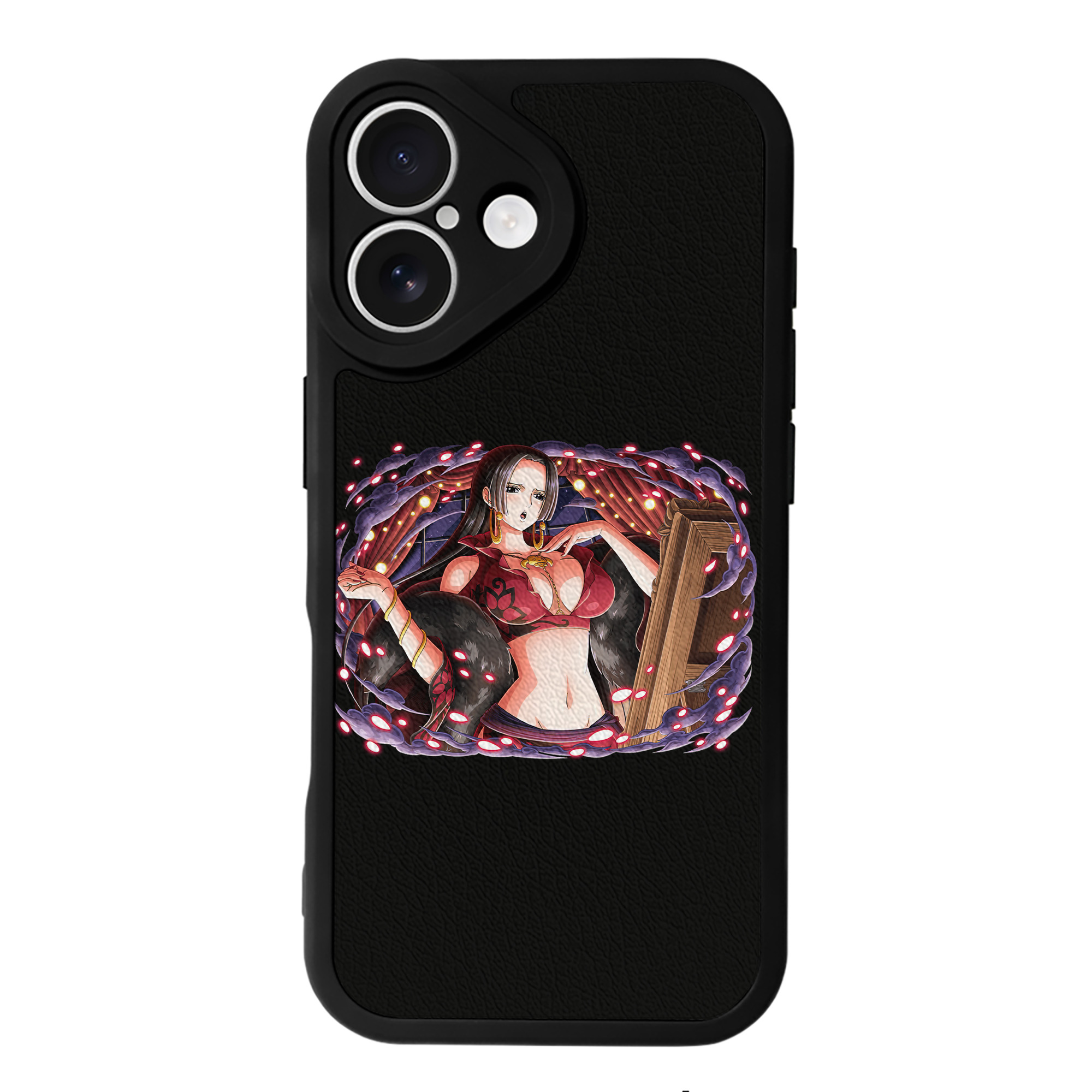 （画像用） ワンピース ボア・ハンコック ONE PIECE Boa·Hancock 【iPhone 16シリーズ対応】シリコンスマホケース（レザー調） 材質：シリコン